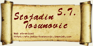 Stojadin Tosunović vizit kartica